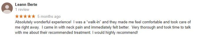 Galla Chiropractic Group Patient Testimonial